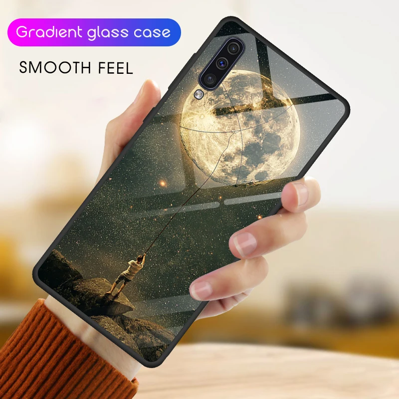 Закаленное Стекло чехол для samsung Galaxy A70 A50 A50S A30S A30 A20 A10 A7 A750 2018 M20 Примечание 10 Pro