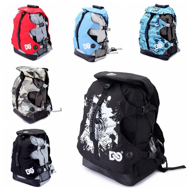 US $16.08 Lun hua bao DC Roller Shoulder Speed Skating Only Backpack Skates Large Adult Storage Currently Ava