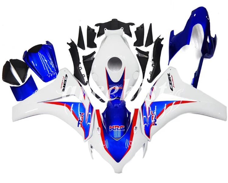 blue white ABS инъекции мотоцикл обтекатели комплект Подходит для Honda CBR1000RR 2008 2009 2010 2011 1000RR 08 09 10 11 кузов комплект белого и красного цвета - Цвет: blue white