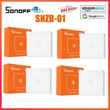 Sonoff zigbee casa inteligente interruptor de luz sem fio um botão três ações trabalhar com zbbridge ewelink app alexa google casa ifttt