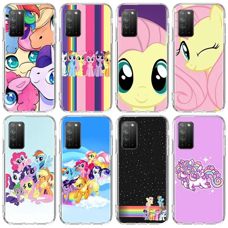 Радужный силиконовый чехол My Little Pony для Huawei Honor 9S 9C 9A 8X 9X Pro 10 Lite 20 30 Youth Play задняя