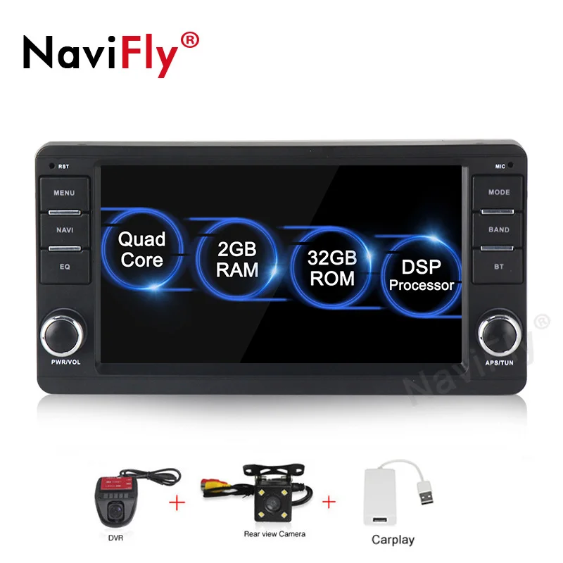 NaviFly 2 din Android 9 Автомобильный мультимедийный плеер для Mitsubishi outlander 3 lancer asx 2012-14 gps навигация радио плеер без dvd