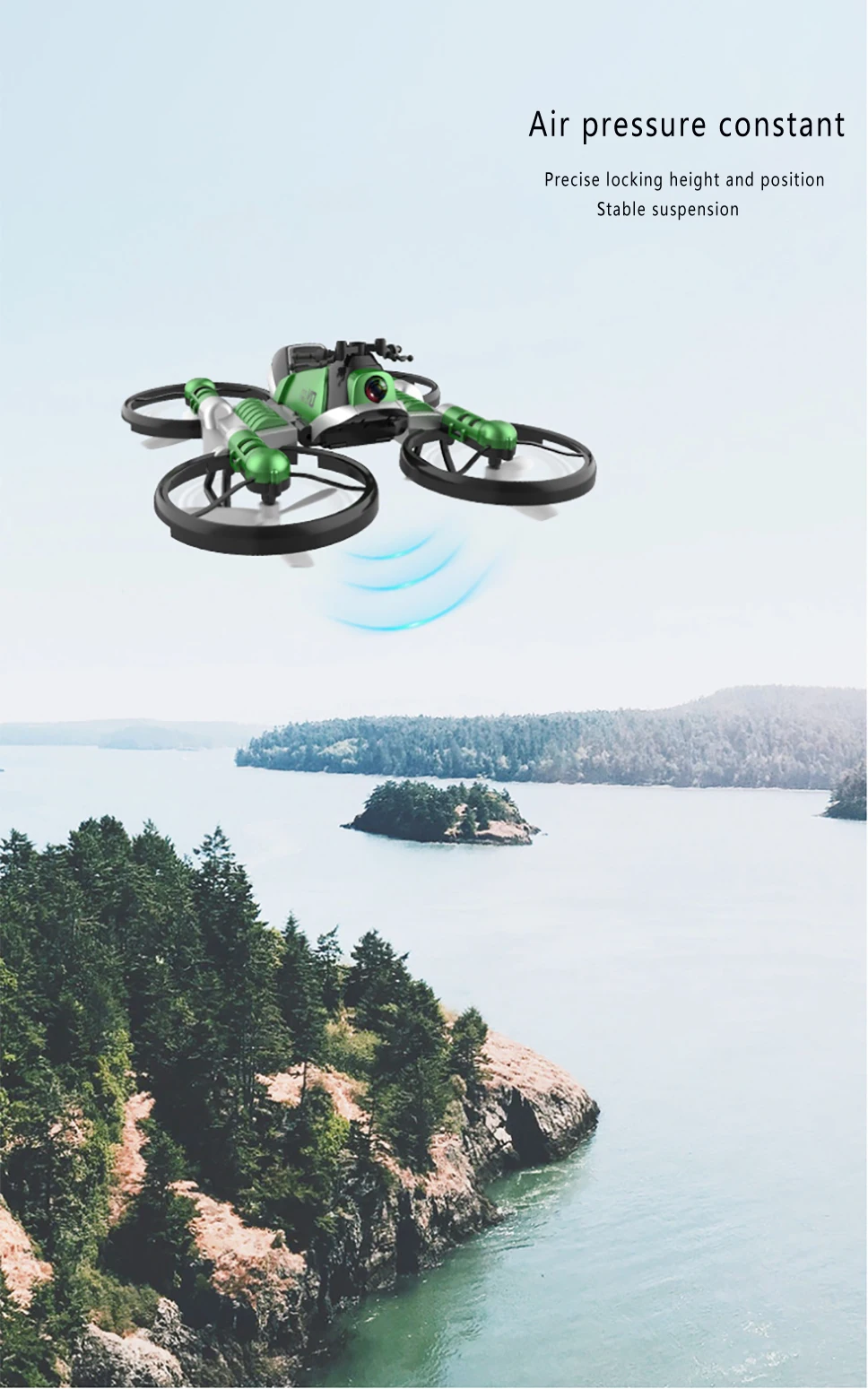 S91 Дрон креативный мотоцикл RC и Дрон 2,4G WiFi двухрежимный трансформирующий мотоцикл Квадрокоптер 1080 HD камера RC Дрон