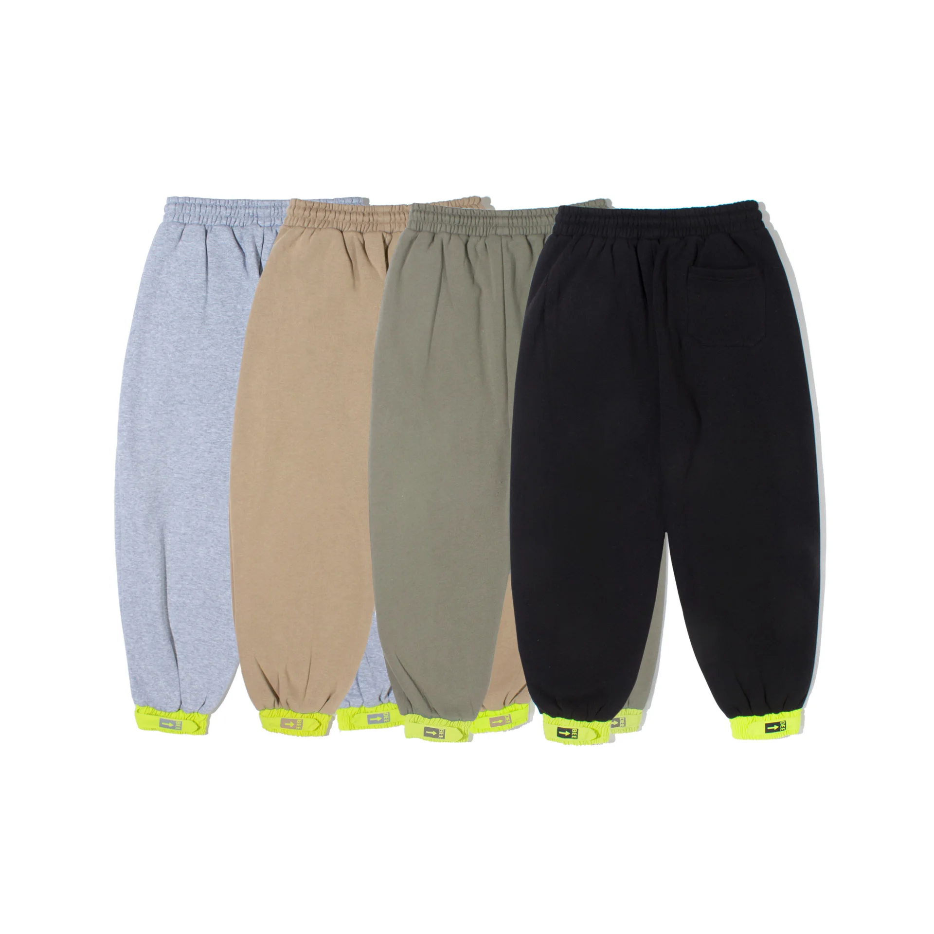 

City Where the Product Winter New Style Foot Buckle Contrast Color Edison Screw Loose-Fit Pleated Sports Fleece Sweatpants Lace-