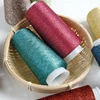 50g/ball Fine Gold Silver Yarn Spark Knited Yarn Crochet Sewing Threads Metallic Thread Partner Yarn for Needlework Golden Threa 4