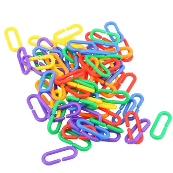 

Colorful 100pc C-clips Hooks Chain C-links Glider Parrot Bird Cage Toy Rat Stairs Pet Products for Parrots Parakeets