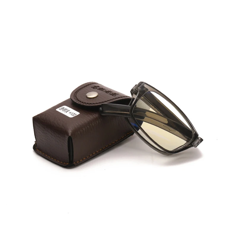 gray Seemfly Exquisite anti-blue folding reading glasses explosion models portable compact anti-fatigue mobile phone glasses glasses - Цвет оправы: gray