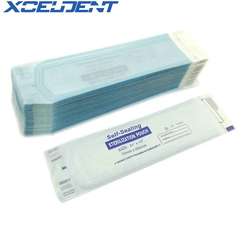 200Pc/Pack Dental Self Sealing Sterilization Pouch Medical Grade Paper Disposable Dental Tattoo Tool Storage Bag 4 Size Optional