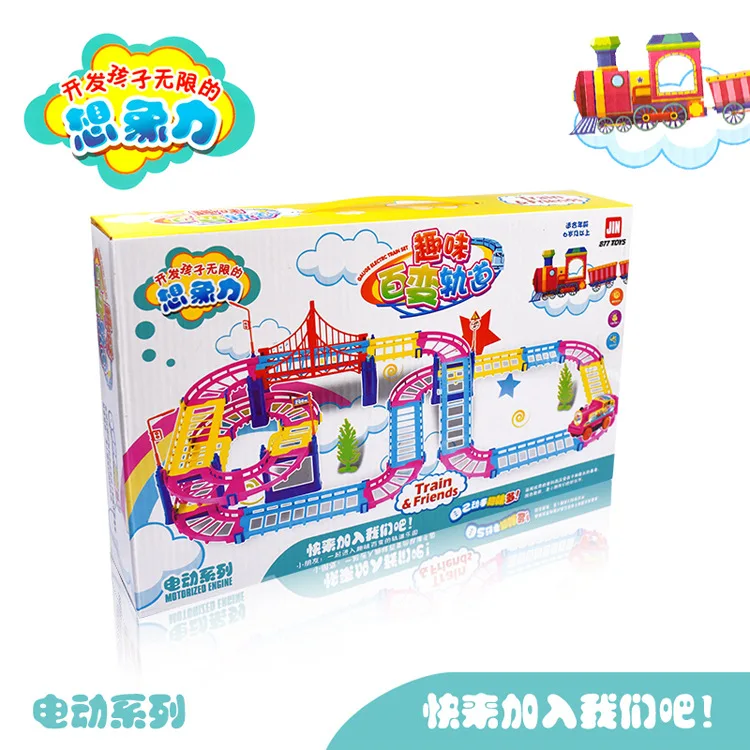

Stall Supply of Goods Electric Camera Track Car Creative DIY Flexible Track Train Assembled Educational Toy