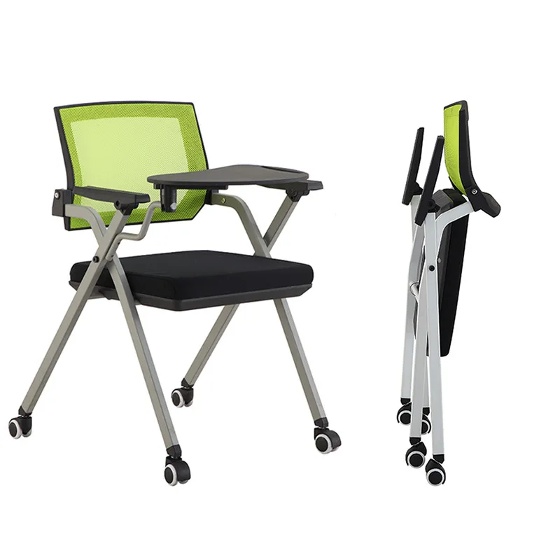 

Environment Furniture Training Chair Folding with Table Board Students with Writing Board Training Chair Conference Chair