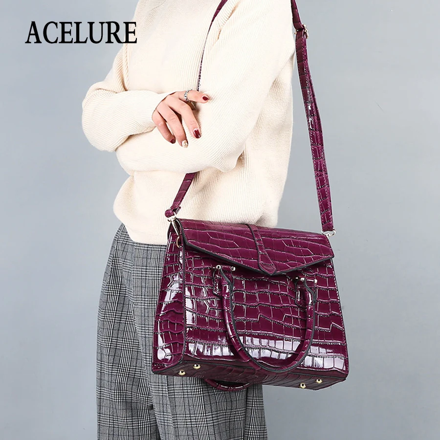 ACELURE, новинка, женская сумка, Классическая, дикая, Крокодиловая, с узором, женские сумки, стильные, через плечо, модные, на одно плечо, сумка-мессенджер