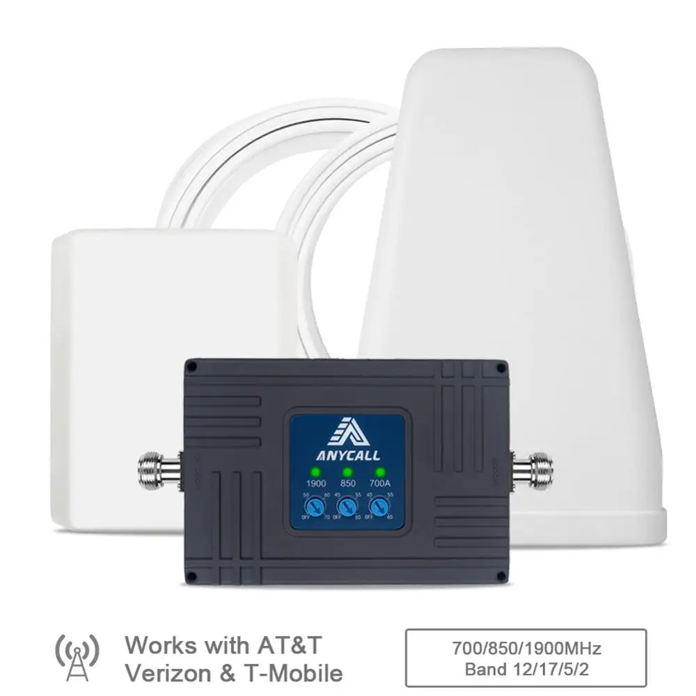 ANYCALL Antenne de Panneau Murale dIntérieur Directionnelle LTE GSM 698-2700MHz 4G avec Connecteur N-Femelle pour Amplificateur de Signal de Téléphone Portable 