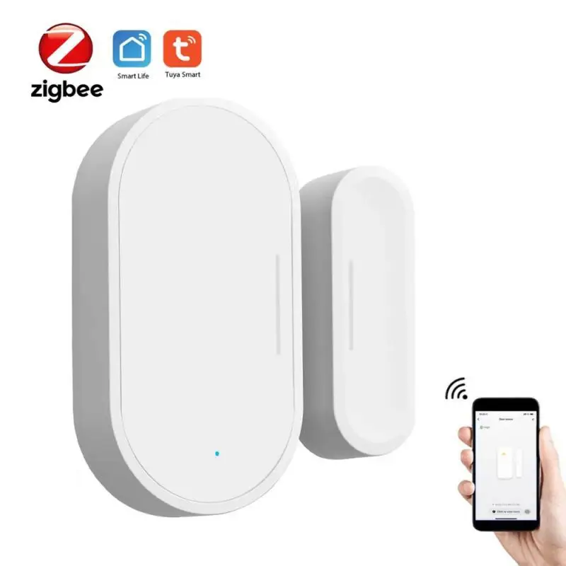 Detectores de Alarme Compatível com Alexa Zigbee Tuya Inteligente Wifi Porta Sensor Aberto - Fechado wi fi Casa Google App 1 Zigbee tuya inteligente wifi porta sensor aberto
