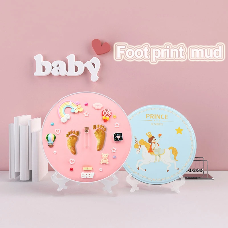 souvenirs for a newborn baby boy DIY Baby Foot Print Imprint Kit 3D Newborns Soft Clay Inkpad Souvenir Set Infant Handprint Mold Makers Keepsaker Home Decoration baby souvenirs ideas	