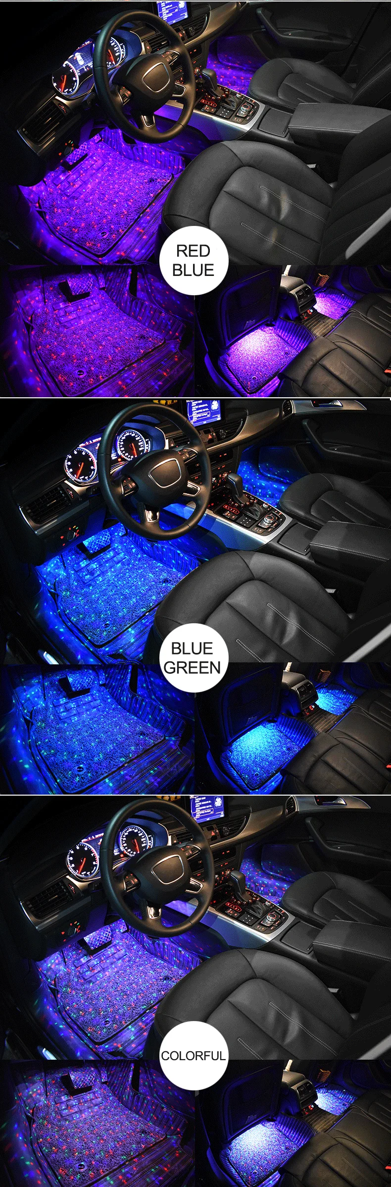 Интерьерный светодиодный неоновый атмосферный светильник для Mazda Mercedes Opel Kia Rio Skoda Octavia Audi peugeot Honda окружающий светильник аксессуары