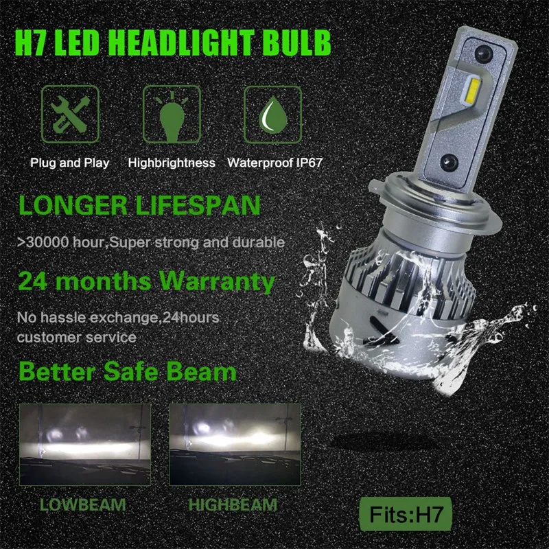 Новые продукты нового поколения автомобильные лампочки Led H1 H3 H8 H9 H4 H7 H11 9012 Led 880 881 9008 H13 9004 9007 Авто светодиодные фары H
