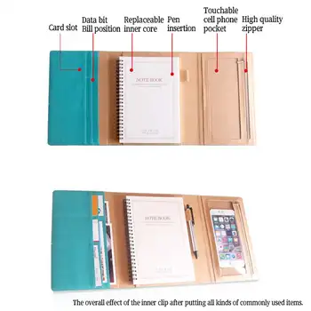 

A5 Business Office Notebook Notepad Meeting Diary Journal Planner Office Book Leather Dairy Note Book Students School Supply