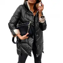  Puffer Jacket Women Oversized Winter Parka Cotton Padded Warm Coat Female Outerwear Quilted Coats Stand Collar Patchwork Jackets 