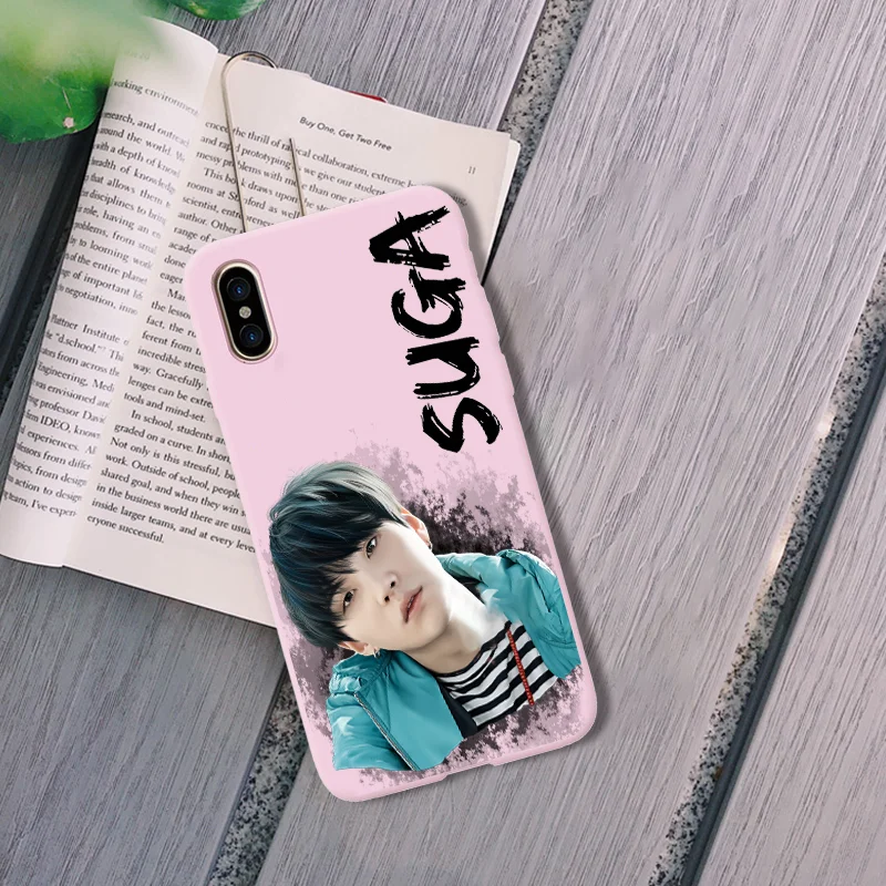 Kpop чехол для телефона из мягкого силикона с Карамельный цвет крышки для iPhone X XR XS MAX для детей 5, 6, 7, 8 plus 6s 5S