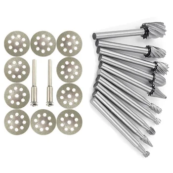 

Woodworking Tool 1/8" (3mm) Mandrel Cutting Carving Grinding Cutter Burr Set Cutting Working Accessories Tools
