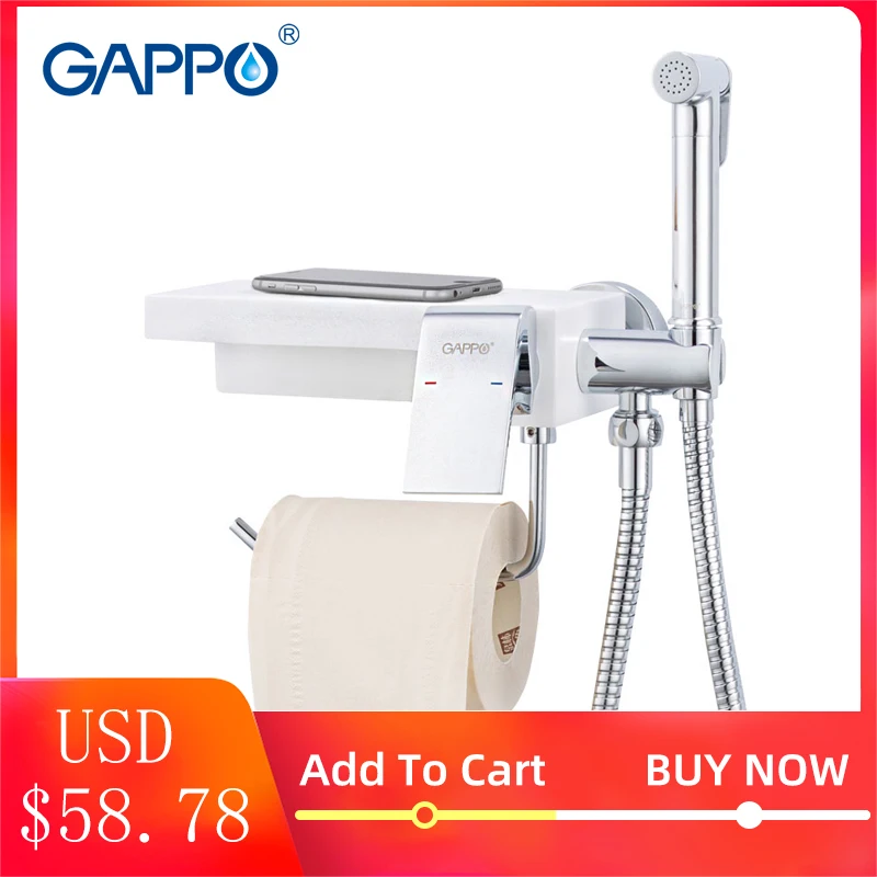 Meilleur GAPPO bidet robinets toilette Bidet douche pulvérisateur hygiénique douche anal plug robinets d eau salle de bain porte papier étagères G7296