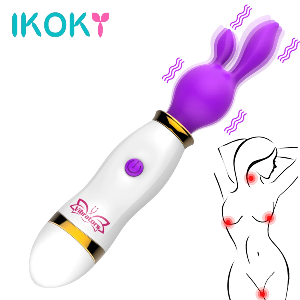 IKOKY 12 скоростной Вибратор Кролик Magic Rod AV Stick Массажная палочка для клитора
