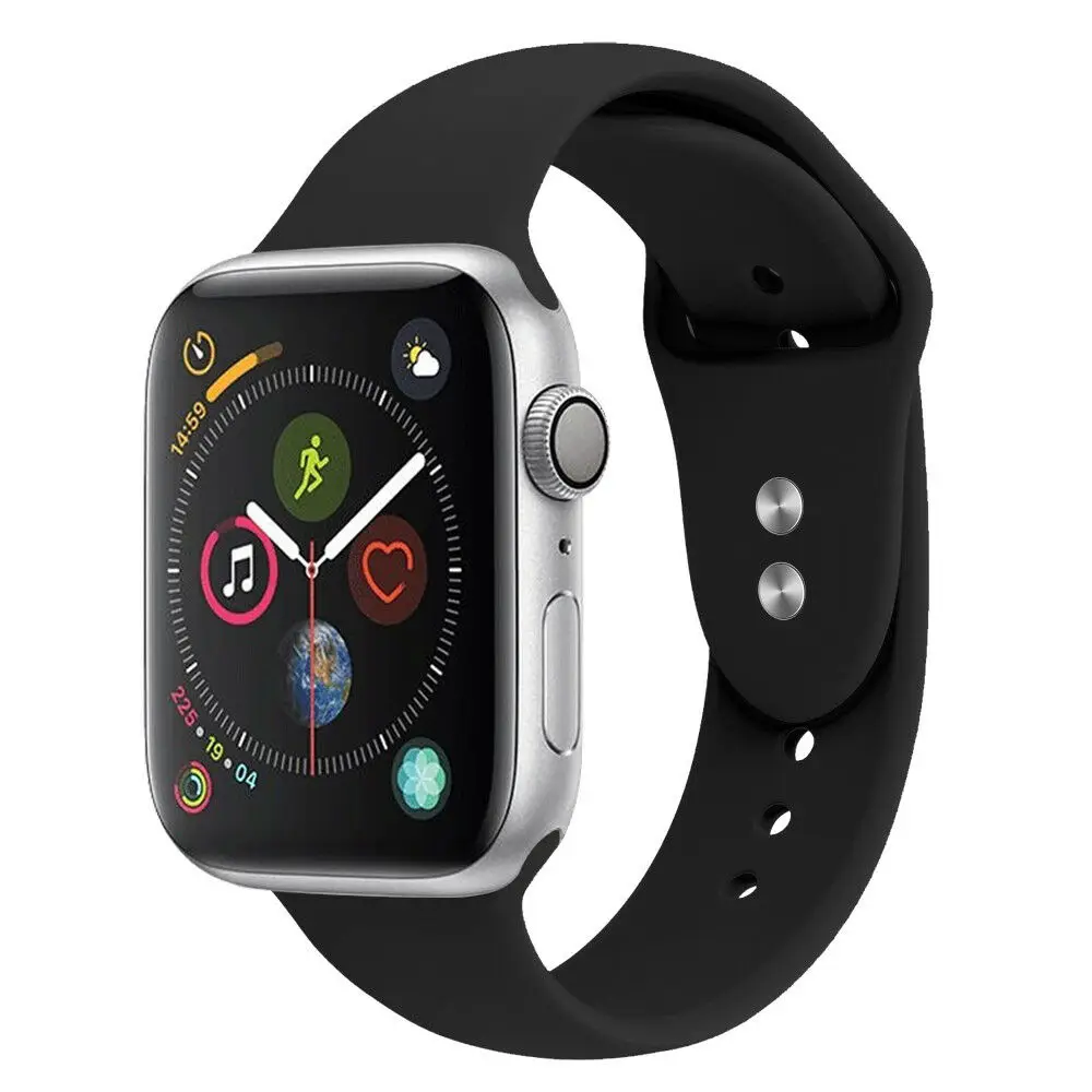 Сменный силиконовый спортивный ремешок 38 мм 44 мм для Apple Watch Series 1 2 3 4