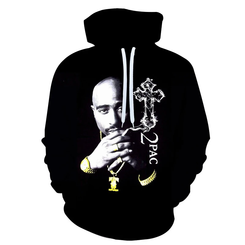 Мужские/женские толстовки, толстовка с длинным рукавом, 3D принт, 2pac, толстовки в стиле хип-хоп, пуловер с капюшоном, топы размера плюс S-6XL