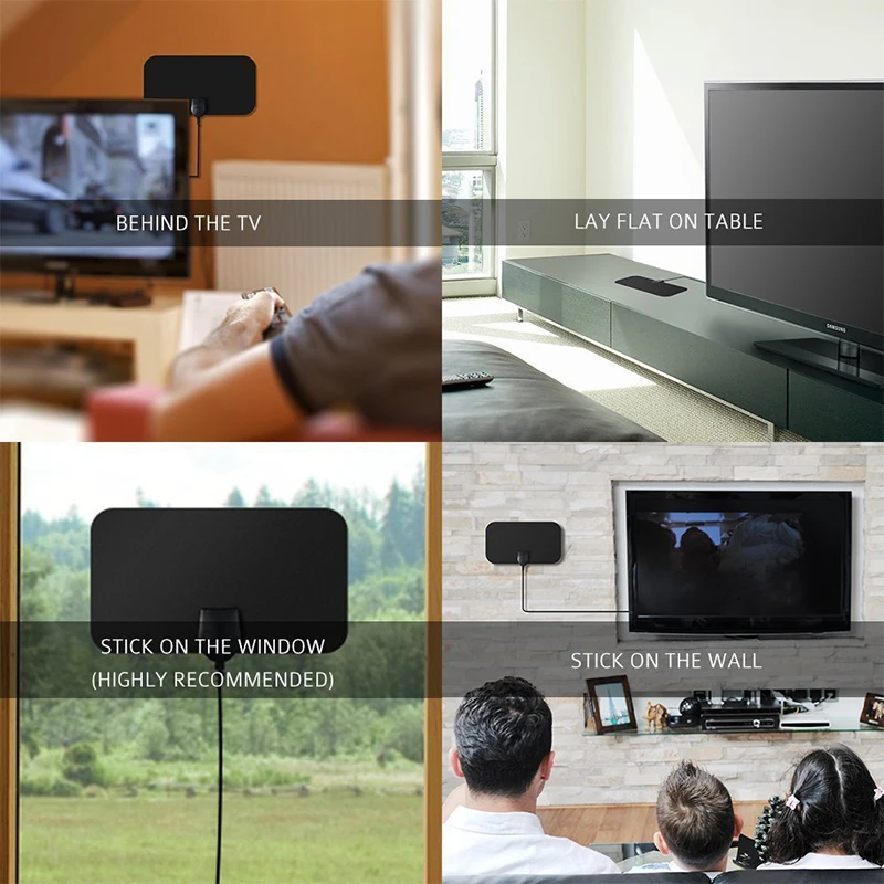 Телевизионная антенна цифровой 25DB HD Tv DTV коробка цифров ТВ 50 миль усилитель
