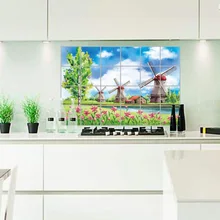 Стиль наклейки на стену Ay400 серии 60*90 толстые алюминиевые фольги масляные наклейки кухонные декоративные наклейки