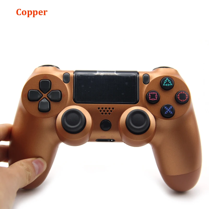 Copper Беспроводной Bluetooth игровой контроллер для PS4 двойной шок вибрации джойстик геймпады для PS3 консоли для playstation 4 Замена - Цвет: Copper