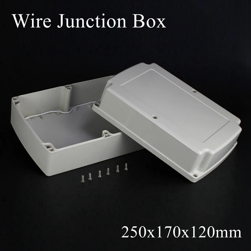 

250x170x120mm ABS IP65 Waterproof Plastic Wire Junction Box Distribution Enclosure Project Case Electronic Terminal Instrument
