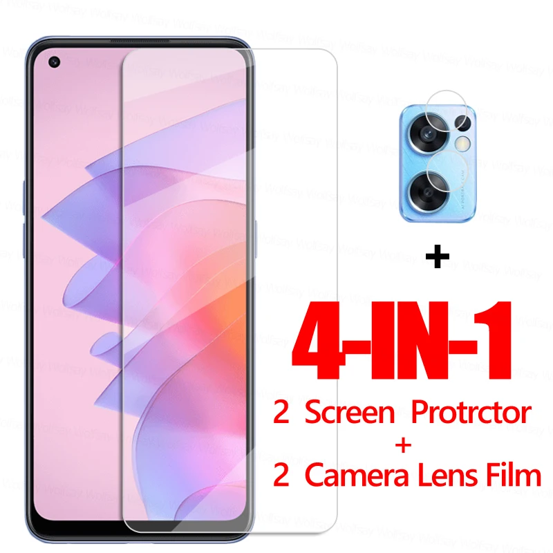 

4IN 1 стекло для OPPO Reno7 SE закаленное стекло Reno3 4 5 6 7 Pro 5G Защитная пленка для объектива телефона для OPPO Reno7 SE