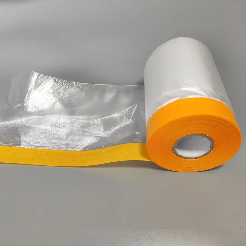 Nuevo material, cubierta protectora de pintura, papel de enmascarar en aerosol, película de papel Kraft de plástico, barrera, cintas protectoras para renovación de automóviles