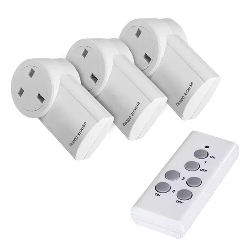 UK Wireless Outlet Remote Control Socket Light Switches House Power Outlet Light Switch Socket +Remote UK Connector Plug DC 12V
