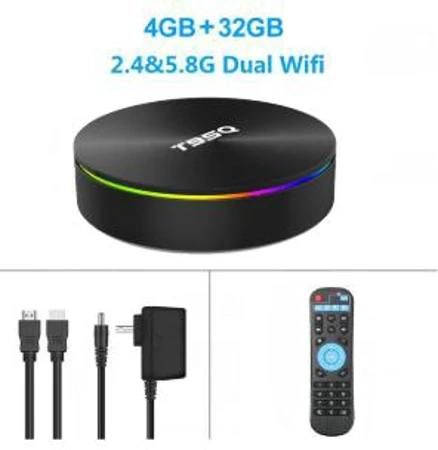 4G 32G CRENOVA T95Q Android tv Box 4K H.265 Ethernet 1000M Поддержка 3D 4 Гб ram 64G 32G 2,4G/5G WiFi телеприставка - Цвет: 4G 32G
