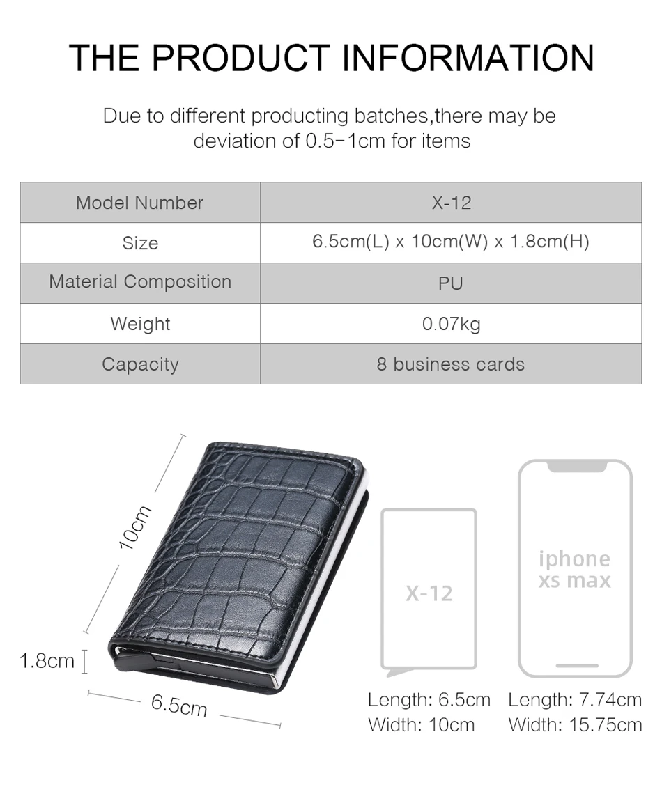 Smart Wallet Rfid Safe Anti-theft Card Holder