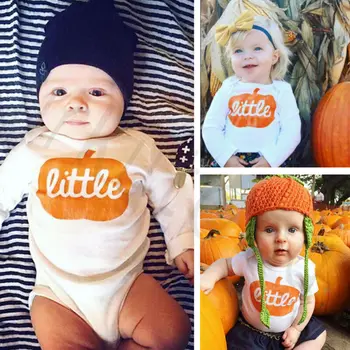 

New Cotton Newborn Baby Kids Boy Girl Pumpkin Romper Jumpsuit Bodysuit Outfit