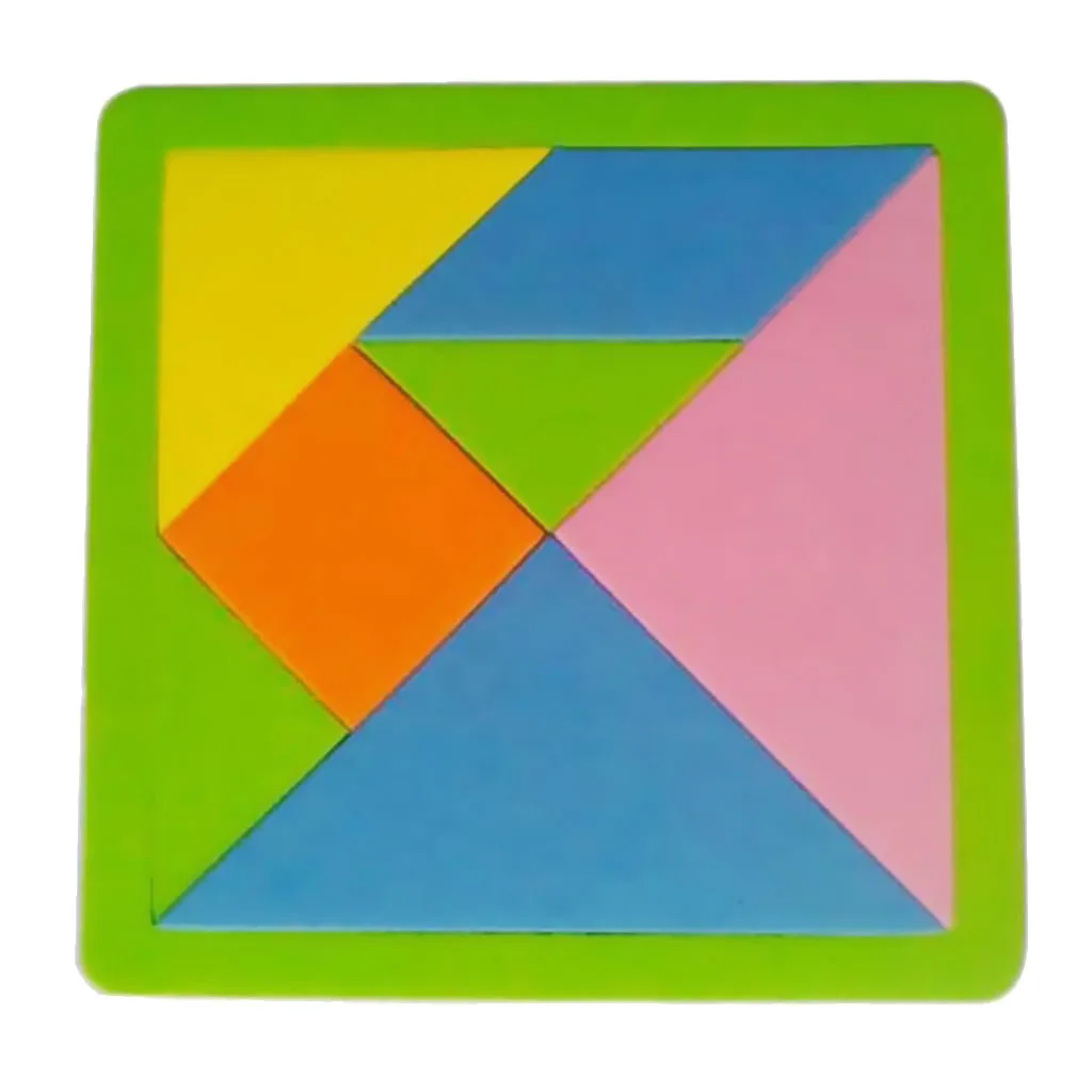 7 Pieces EVA Foam Tangram Brain Educational Teaser Puzzle Game Kid Toys