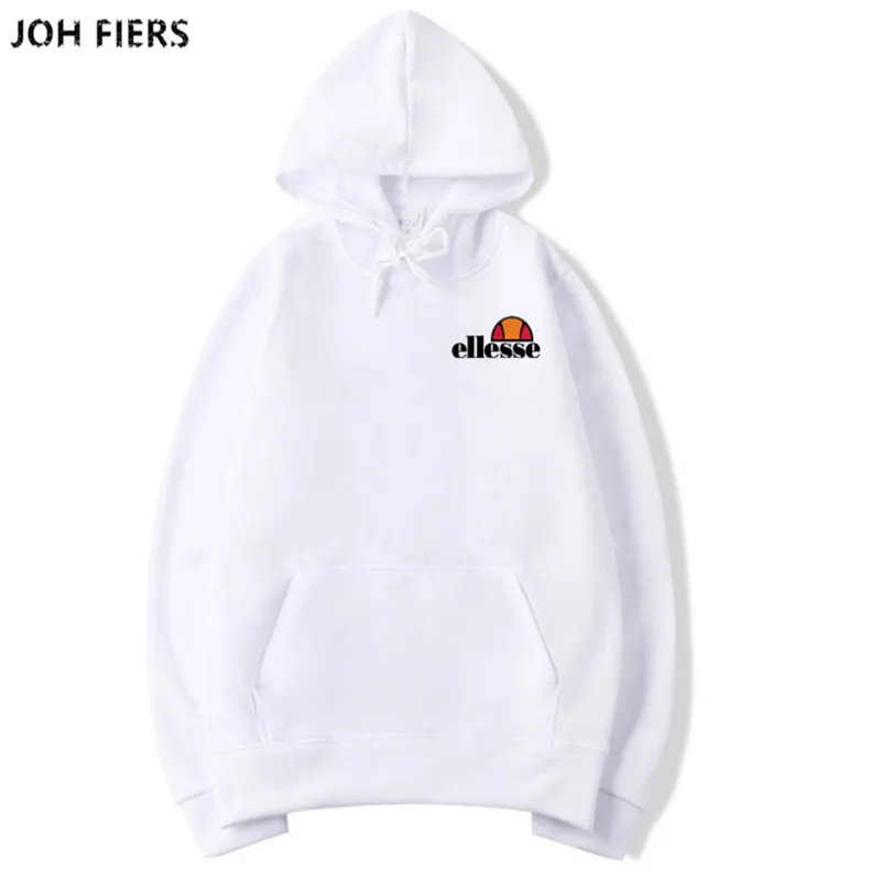 

2019 new Casual Pullover Hooded Clothes Solid Color Regular Loose Hooded Hoodies Unisex Ellesse Tide Letter Printing Hoodies Men