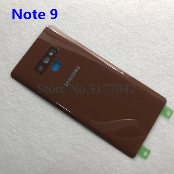 Samsung задняя Батарея крышка note8 note9 для samsung Galaxy Note 8 N950 SM-N950F N950FD Note 9 N960 SM-N960F сзади Стекло чехол - Цвет: Note 9 coffee