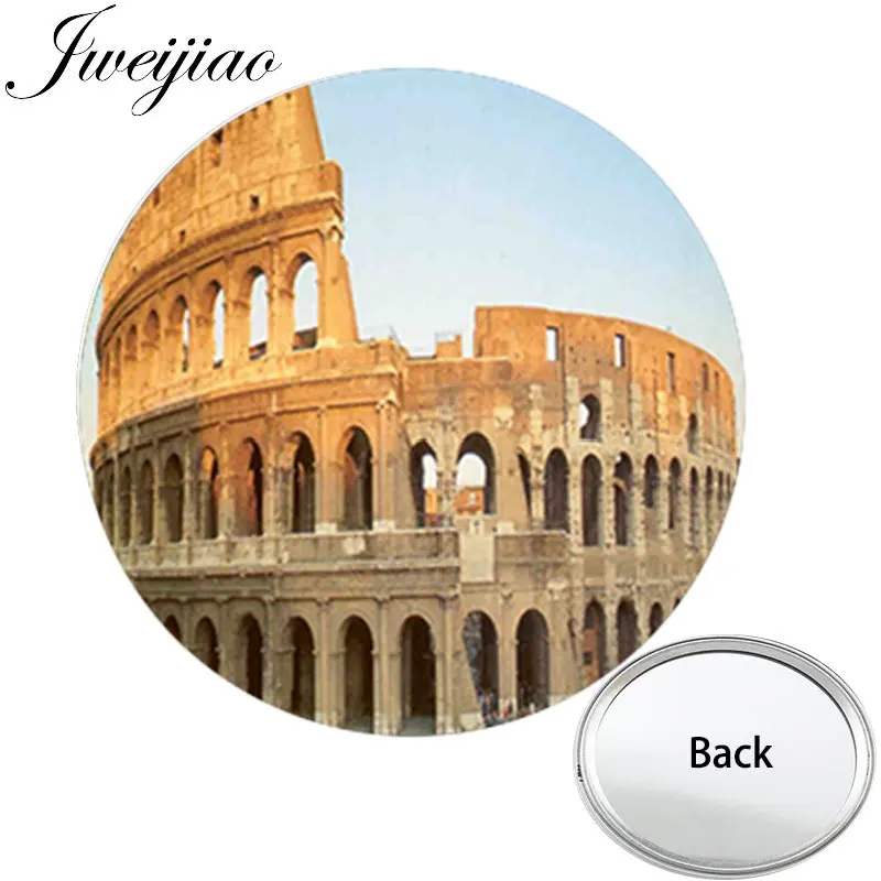 

Youhaken The Roman Amphitheatrum Flavium Colosseo One Side Flat Mini Pocket Mirror Colosseum Makeup Hand Travel Purse Mirror