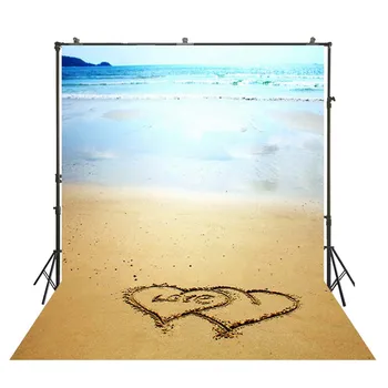 

HUAYI natural scenery photo shoot backdrop beach and sea photography background Valentine's Day lovers photo screenD-8718