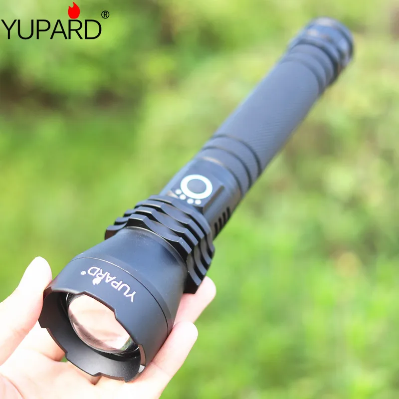 

Outdoor high power XHP50 Powerful LED Flashlight USB Zoom Torch XHP50 18650 26650 Rechargeable Battery Flashlight