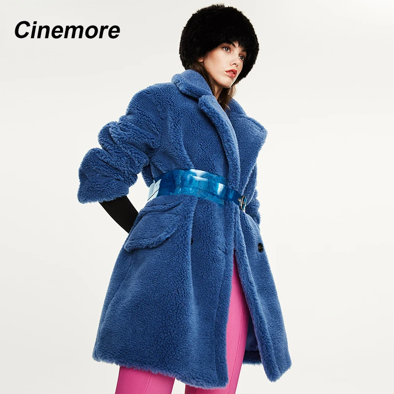 CINEMORE 2020 Зима Новое поступление пальто с мехом женская обувь высокого качества
