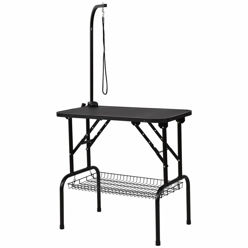 

32" Pet Grooming Table Durable Foldable Rubber Top PS6895