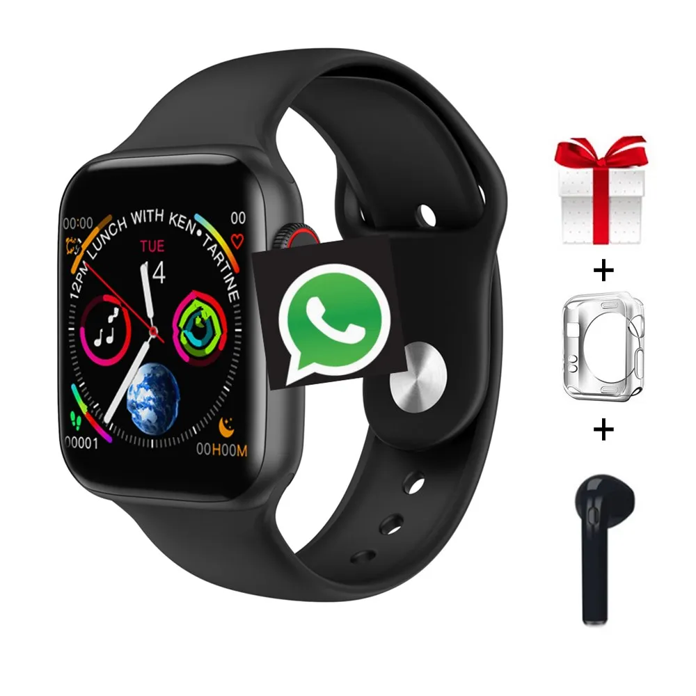 black 15 шт./лот, умные часы с Bluetooth и функцией вызова, W34, ЭКГ, монитор сердечного ритма, умные часы для мужчин и женщин для apple iphone, xiaomi pk IWO8 IWO 9 - Цвет: black
