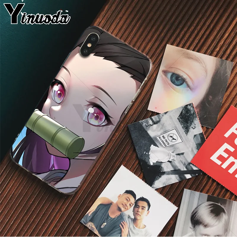 Yinuoda Demon Slayer Kimetsu no Yaiba Colorful Cute Phone Accessories Case for Apple iPhone 8 7 6 6S Plus X XS MAX 5 5S SE XR