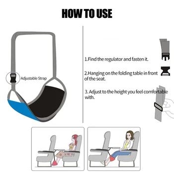 

New 1 PC Travel Foot Rest Hammock Adjustable Height Footrests Hammock Prevent Swelling Portable Plane Leg Rest for Outdoor Trave