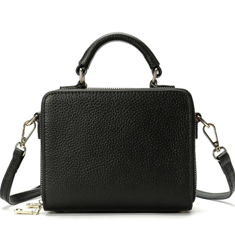 

purses and handbags Fashion Box Structured Genuine Genuine Leather Leather Ladies Bags Handbag Women y Shoulder Bag Women